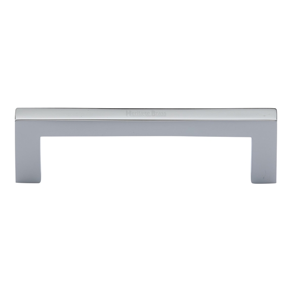 C0339 96-PC • 096 x 106 x 30mm • Polished Chrome • Heritage Brass City Cabinet Pull Handle